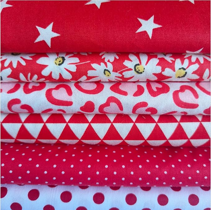 Cotton Fabric DIY Making Supplies Quilting Patchwork Fabric Fat Quarter Bundles by Antetek