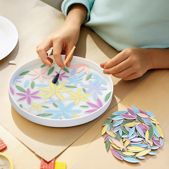Humyoun DIY Ceramic Large Mosaic Tiles Tray - Image 5