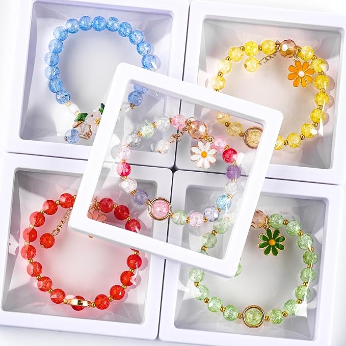 XSEINO About 1200PCS 6mm Glass Beads Bracelet Making Kit, 24 Assorted Warm - Image 6
