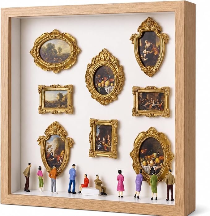 Lineshading DIY Mini Silhouette Shadow Box Museum Frame Kit by Lineshading