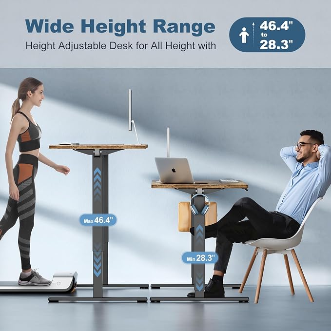 DUMOS 48 Inch Electric Standing Desk Height Adjustable, Sit to Stand Up - Image 5