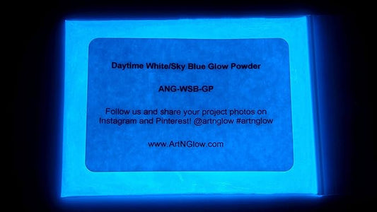 Glow in The Dark Pigment Powder - Neutral and Fluorescent Color for Art Painting, Fine Art, Nail Art Paint, and DIY Crafts - Long Lasting 10+ Color Options - Neutral Sky Blue - (1 Kilogram)