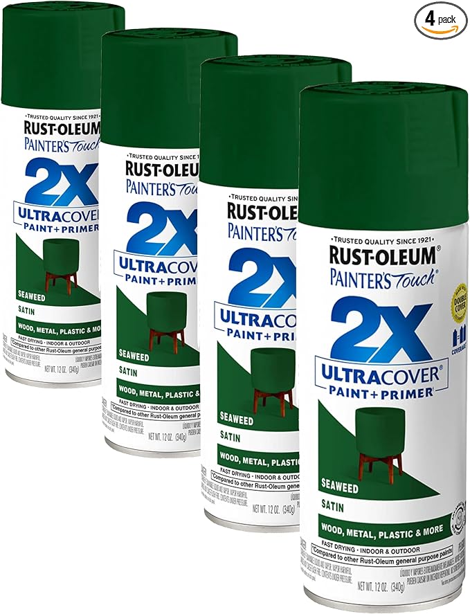 Rust-Oleum 383200 Painter's Touch 2X Ultra Cover Spray Paint, 12 oz, Satin by Rust-Oleum