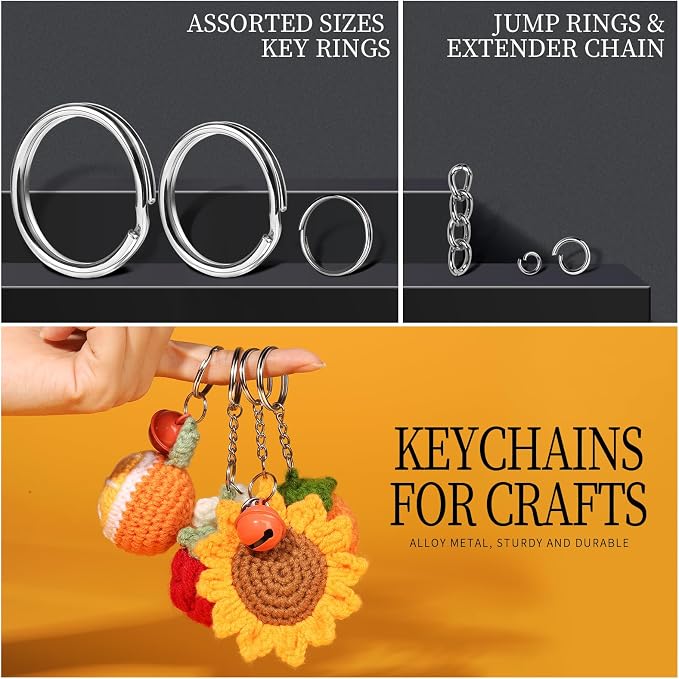 LEOBRO Keychain Making Kit, Well Crafted Sturdy Key Chain Making Kit, Key Chain - Image 5