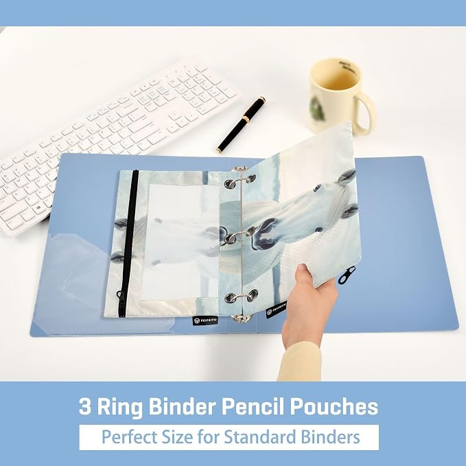 White Horse Looking Pencil Pouch - Image 4