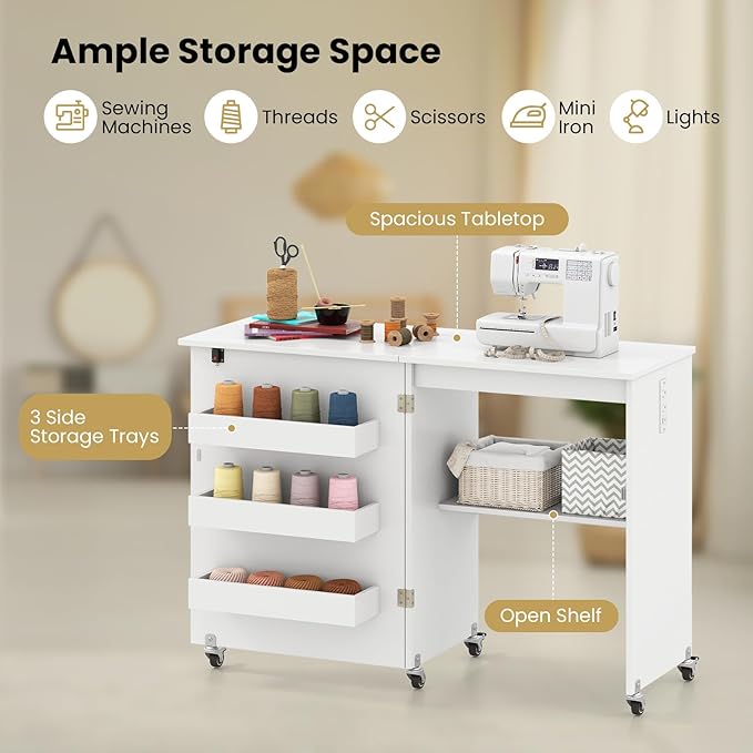 Giantex Folding Sewing Table - Image 4