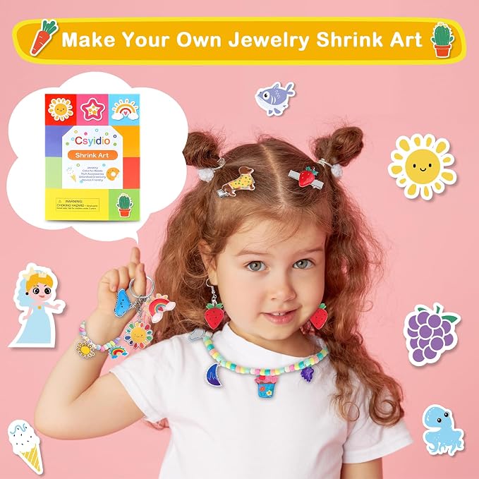 286 PCS Shrink Art Paper Kit Includes 14 PCS Shrink Plastic Sheets and 272 PCS - Image 7