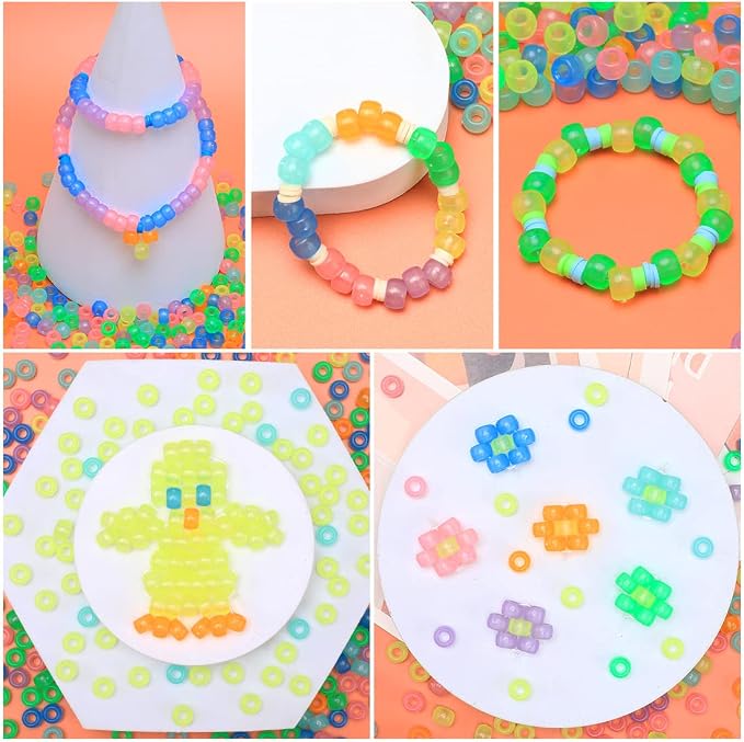 Pony Beads, Beads for Hair Braids, Plastic Bead for Crafts… - Image 4