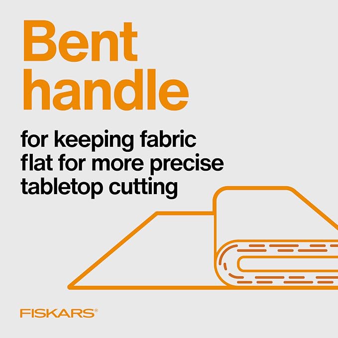 Fiskars Easy Action Scissors, No. 8, Spring-Assisted & SoftGrip Bent Handle - Image 3