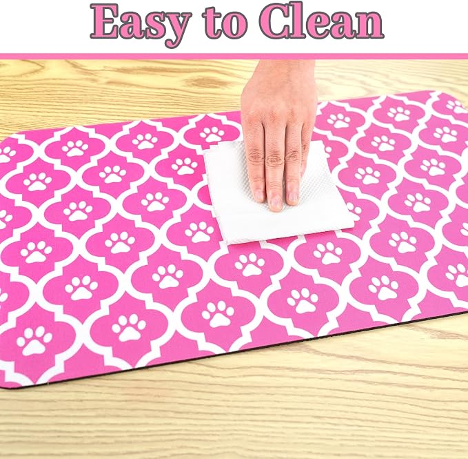 Dog Food Mat 12X20 Inch Pet Feeding Absorbent Mats - Image 6