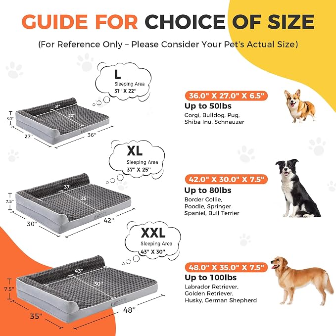 Dog Bed Large Sized Dogs, XXL Orthopedic Dog Bed - Image 5