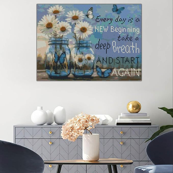 Flower Stamped Cross Stitch Kits Cross Stitch Patterns，Dimensions Cross Stitch - Image 3