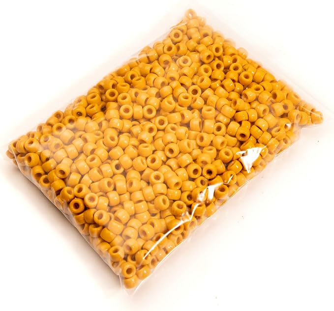 Gxueshan 1000 Pcs Acrylic Bright Yellow Pony Beads 6x9mm Bulk - Image 5