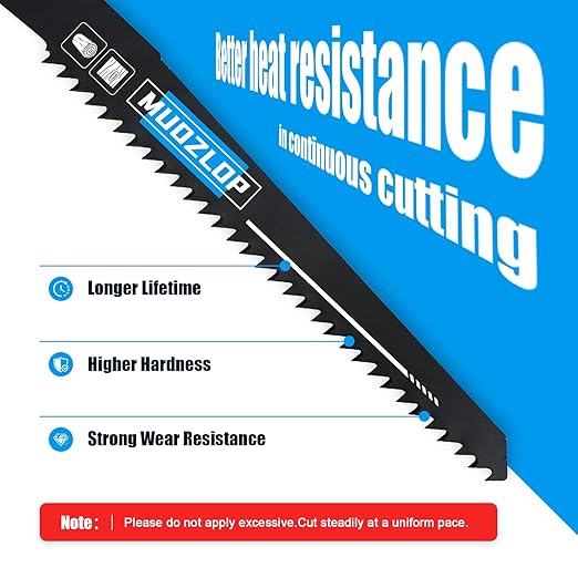25Pack 6inch Reciprocating Saw Blades Set,6 TPI High Carbon Saw Blades,Woodcutting Saw Blades with Organizer Case (25, 6TPI/150mm)