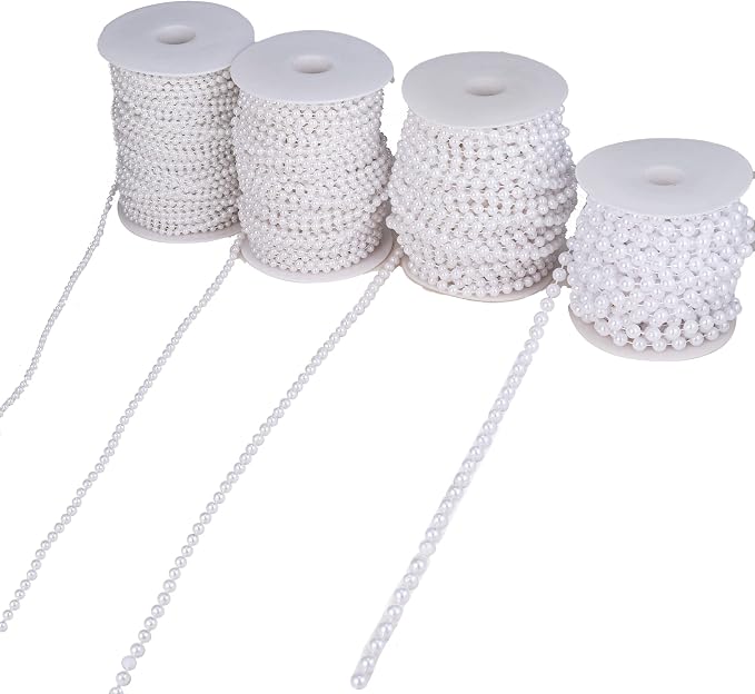 5mm Crafts Faux Pearl Beads Garland Pearl Bead Roll Strand of Pearls to - Image 5