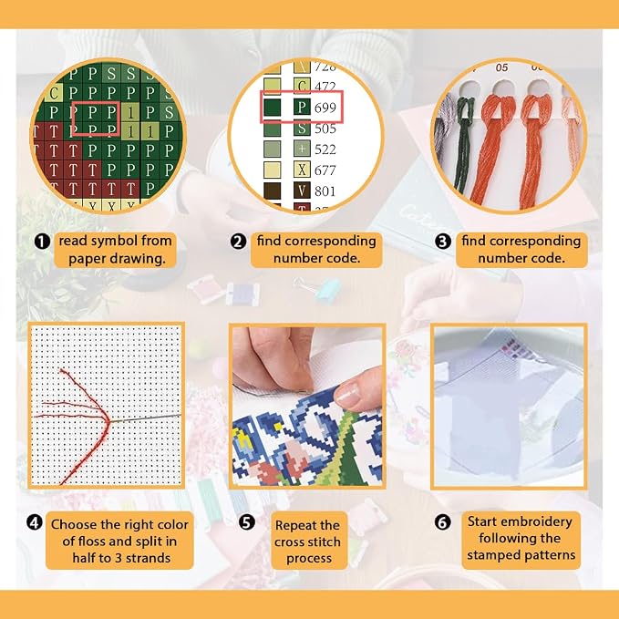FREEBLOSS 11CT Lemon Stamped Cross Stitch Kits Embroidery Kits - Image 4