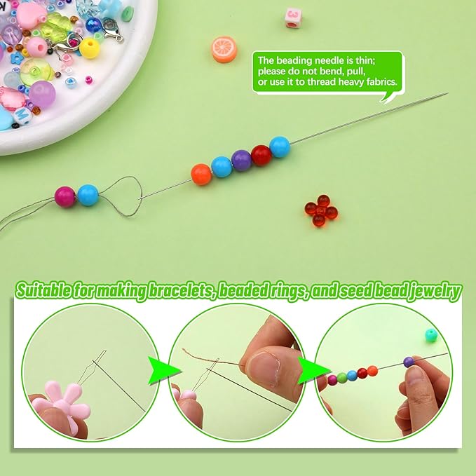 86 Pcs Beading Needle Set, 6 Sizes Big Eye Beading Needles - Image 4