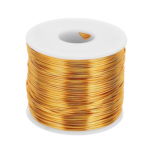 MECCANIXITY 18 Gauge Anodized Aluminum Craft Wire Bendable Bonsai Training Wire 492 Feet 1mm for Sculpting Crafts Wreath Floral Beading Jewelry Making, Yellow