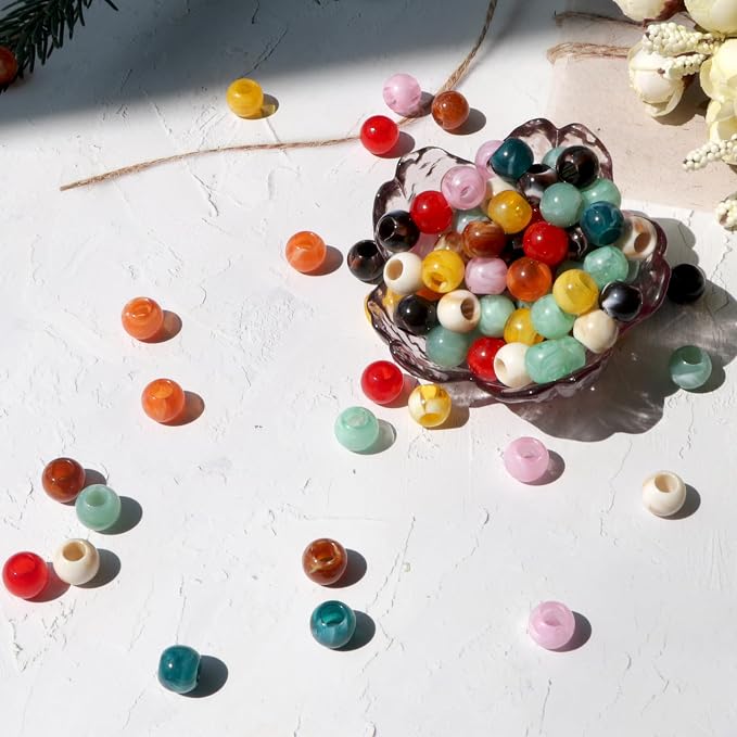 160pcs 12mm Plastics Acrylic Large Hole Cloud Pop Beads Mix Color Large Hole - Image 5