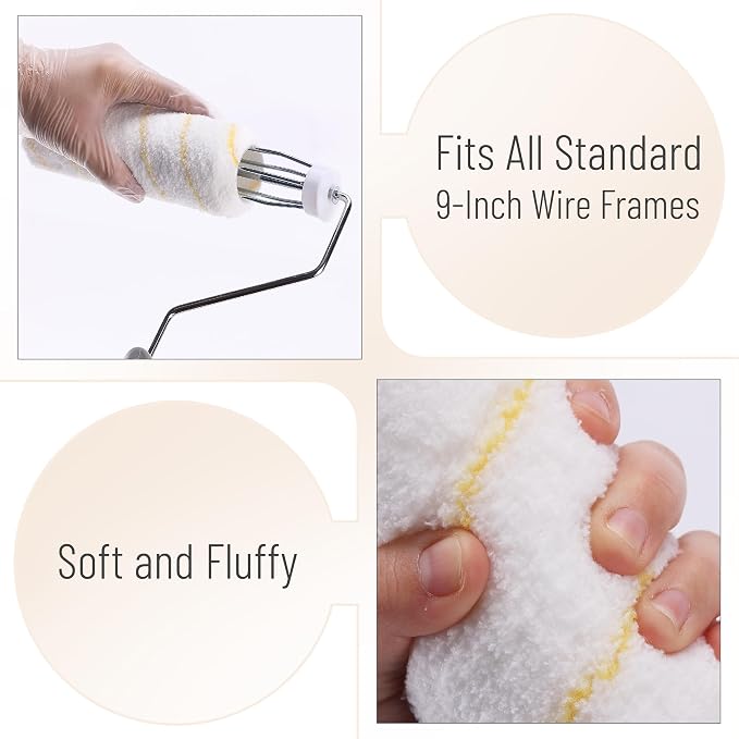 Bates- Paint Tray Set, Paint Roller Kit, Small Paint Roller, Foam Brush - Image 3