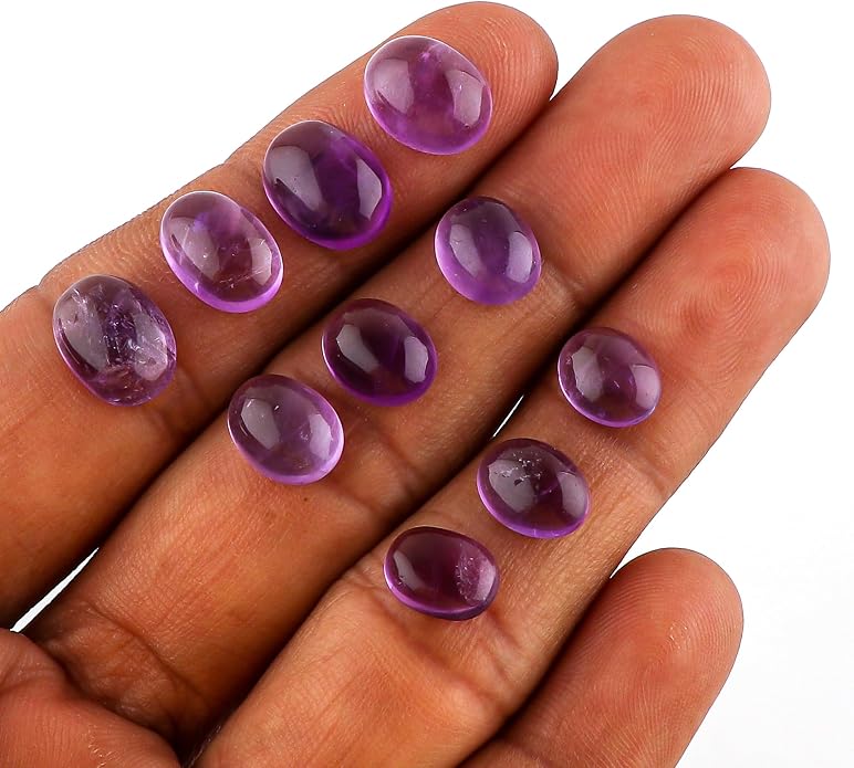 10pcs, Natural Gemstone Cabochon, Wholesale Assorted Flatback Crystals - Image 4