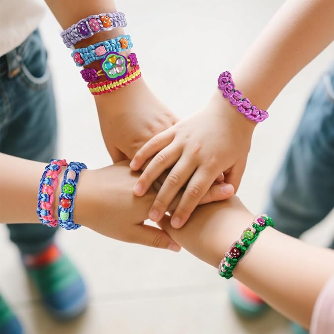 DDAI Bling Bracelet Kit for Girls Age 7-12 – Sparkly Friendship Craft Set - Image 3