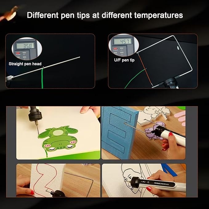 3 in 1 Hot Wire Foam Cutter Kit, White Foam Cutter Electric Foam Cutting Tool, Heated Foam Carving Knife Kit