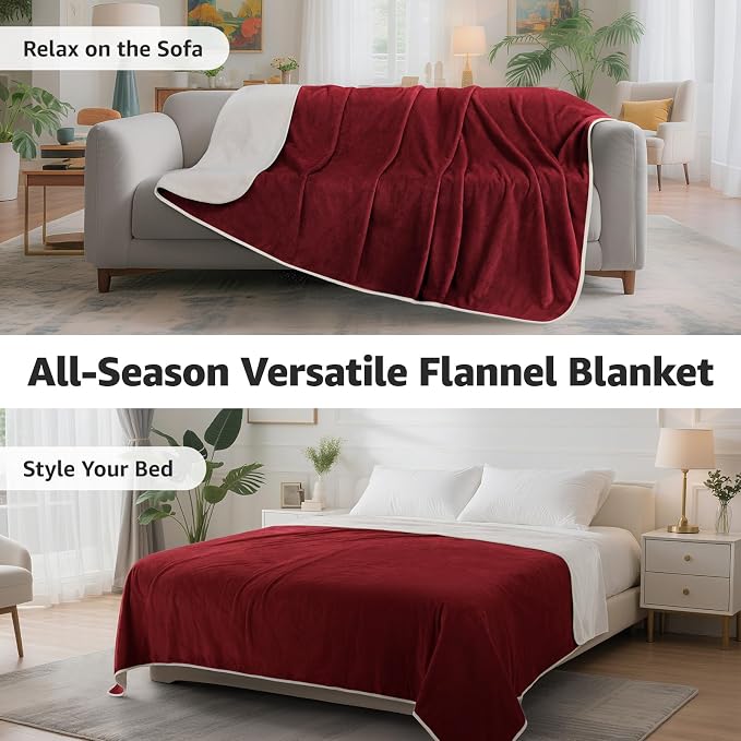 LOOBANI Waterproof Dog Blanket for Couch: Reversible Flannel Bed Blanket for - Image 7