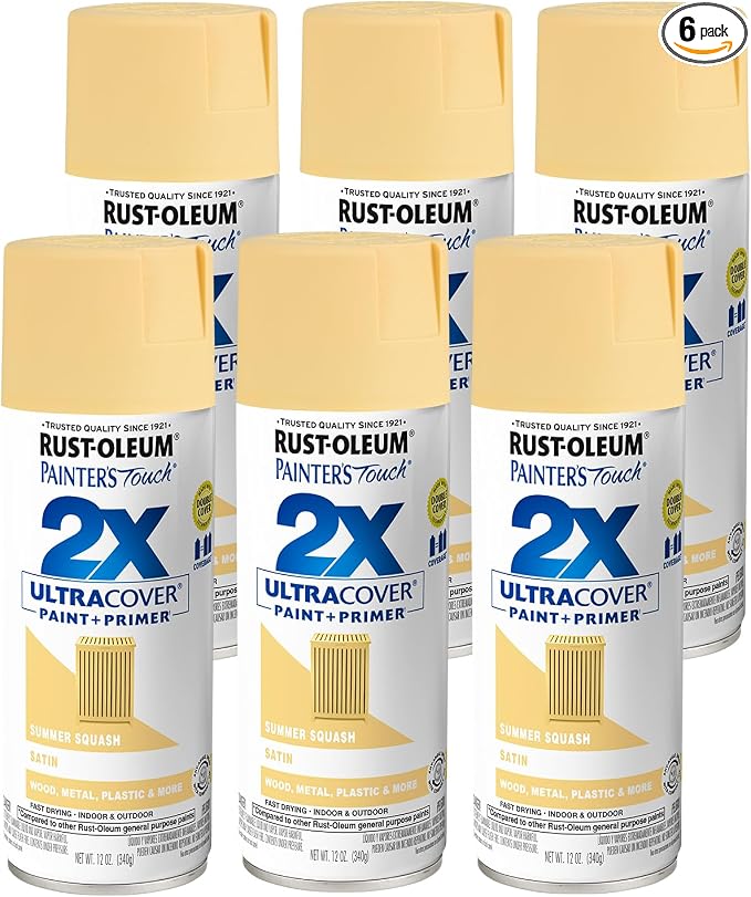 Rust-Oleum Painter's Touch 2X Ultra Cover Spray Paint, Satin Summer Squash by Rust-Oleum