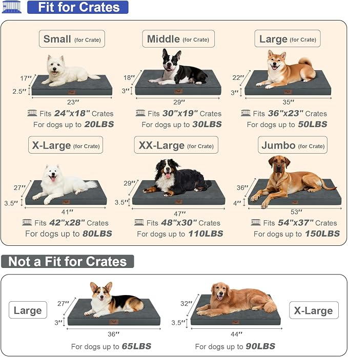Plush Orthopedic Dog Bed for Medium Dogs & Puppies, Waterproof Dog Beds 29x18 - Image 2