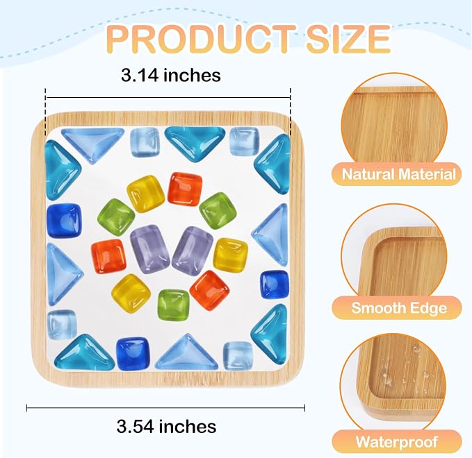 SAYAYA 4 Sets DIY Glass Mosaic Tiles - Image 2
