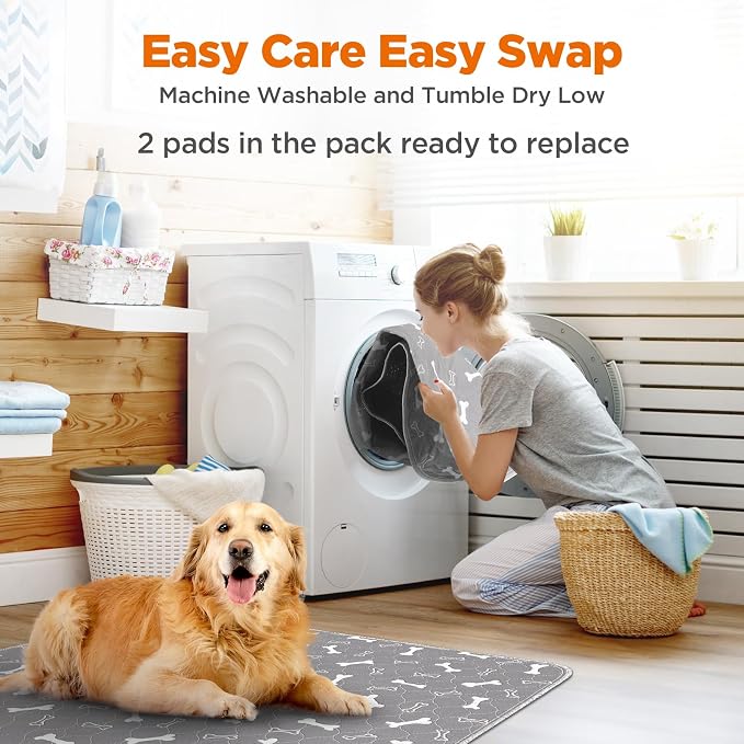 Reusable Puppy Pads, Super Absorbent Leakproof Dog Training Pads, Non-Slip - Image 4