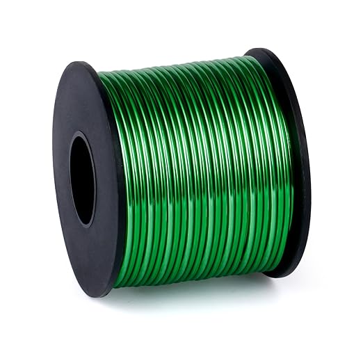 Aluminum Craft Wire, 95 Feet 2.0mm/ 14 Gauge Green Bendable Soft Metal Aluminum Wire Roll Bulk for DIY Crafts Sculpting Jewelry Making