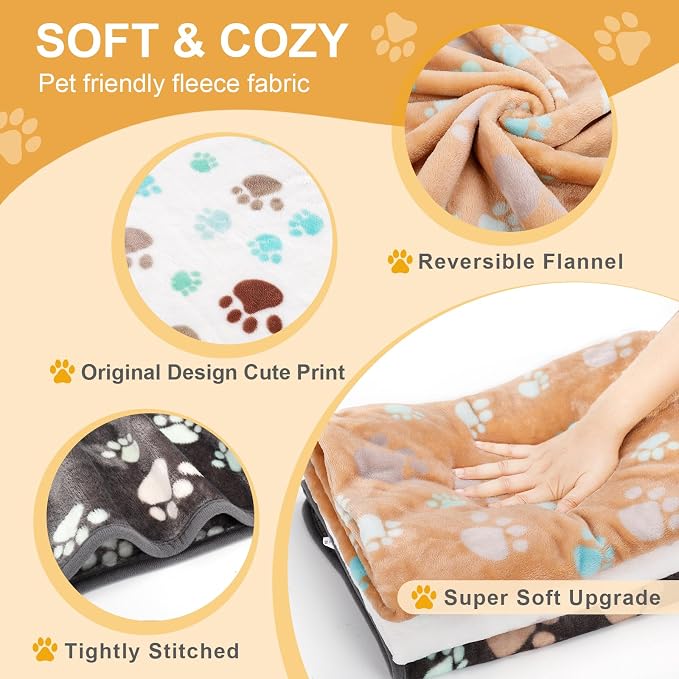 Dog Blanket for Large Dogs 3 Pack Dog Cat Flannel Blankets Washable Soft Pet - Image 2