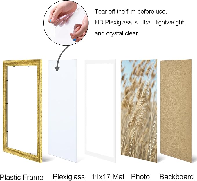 Vittanly 12x18 Poster Frames Set of 2, Ornate Vintage Photo Frame - Image 3