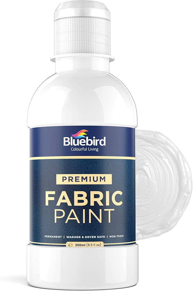 BLUEBIRD Fabric Paint, 8.5 Fl Oz, Permanent Fabric Paints by BluebirdArts