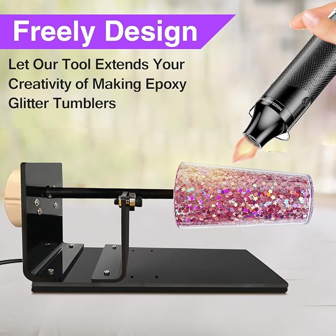 Heat Gun, Uptdae Version 110V 300W Mini Handheld Hot Air Gun with 6.6ft Cable, Portable Heat Gun For Crafting, Embossing, Shrink Wrapping PVC, Drying Paint, Clay, Rubber Stamp