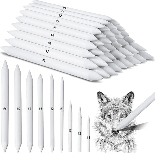 Fulmoon 288 Pcs Blending Stump and Tortillion Set Paper Art Blenders Blend Stumps for Drawing Shading Drawing Supplies Pencil Sketch Paint Tools for Student (Assorted,Mixed Sizes)