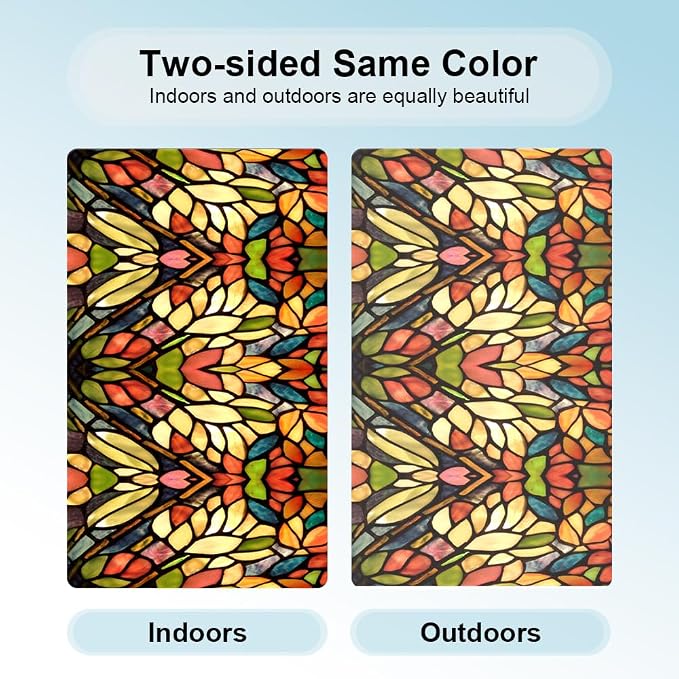 Window UV Protection Privacy Film:Non-Adhesive Static Cling Decorative Window - Image 3