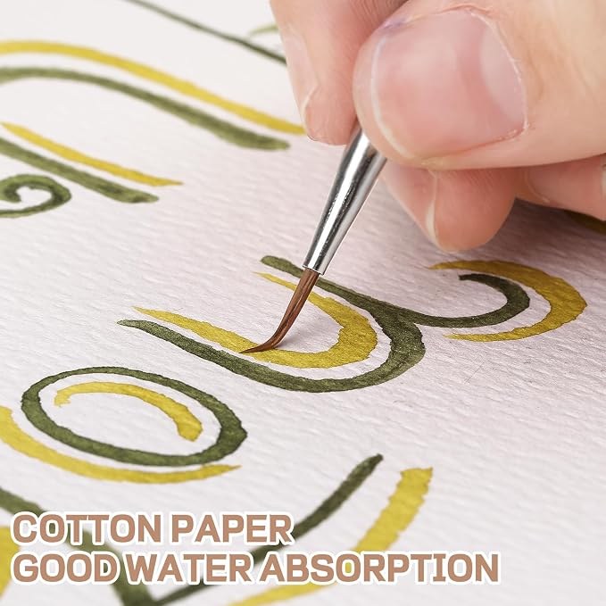 50 Sheets Watercolor Paper 9 x 12inch, 300 GSM Deckled Edge Paper - Image 4