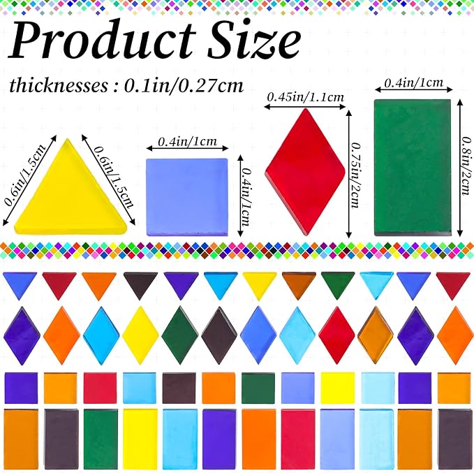 2400 Pcs Mosaic Tiles, Glass Mosaic Tiles - Image 2