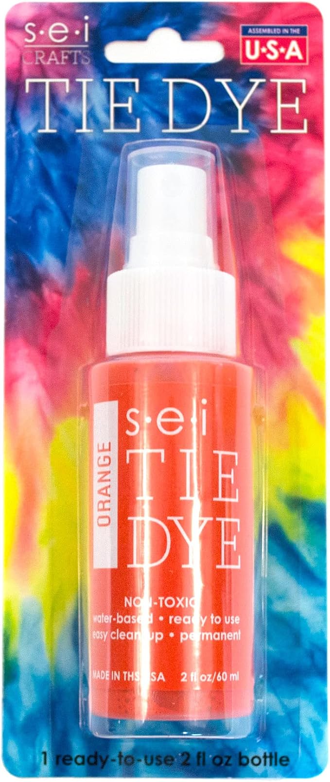 S.E.I. Orange Tie Dye Spray Bottle: 2oz. Non Toxic Fabric Dye Spray, DIY - Image 4