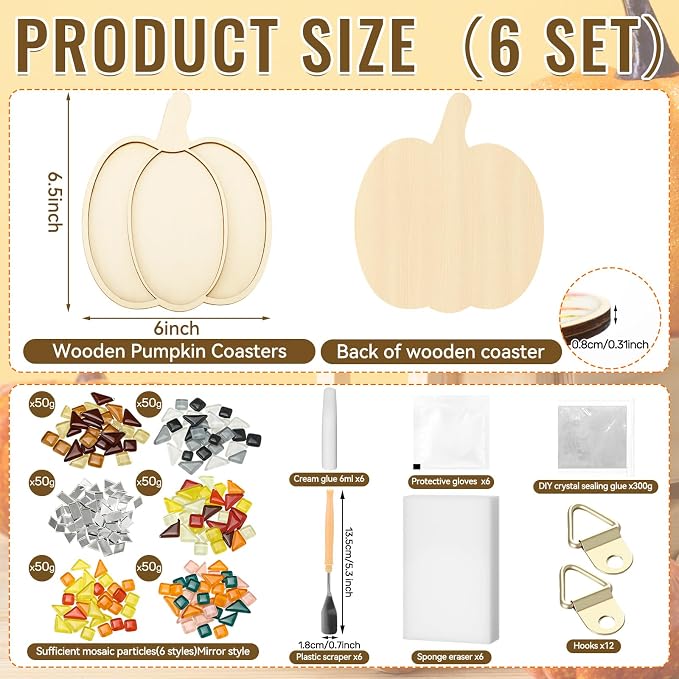 Honeydak 6 Sets DIY Glass Mosaic Tiles - Image 2