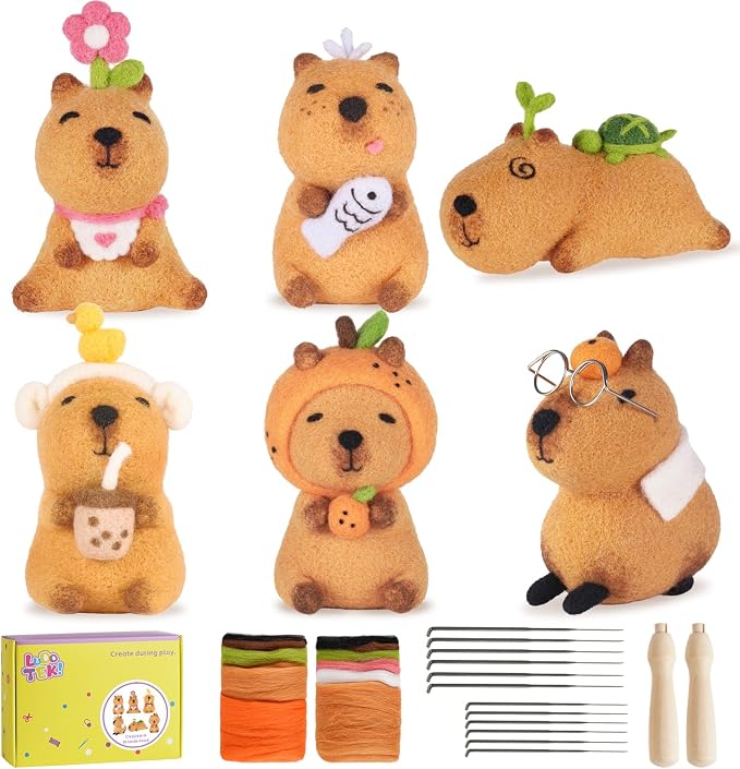 LUDOTEK Needle Felting Kit, Wool Felt Needle Felting Tools Foam Pad, Craft by Unknown