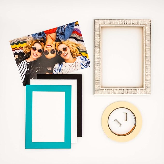 11x14 Mat Bevel Cut for 8.5x11 Photos - Acid Free Aquamarine Blue Precut Matboard - For Pictures, Photos, Framing - 4-ply Thickness