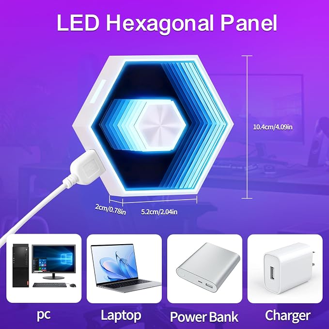 10 Pack Hexagon Lights Wall Panel | Hexagonal Led Lights Room Decor Wall - Image 6