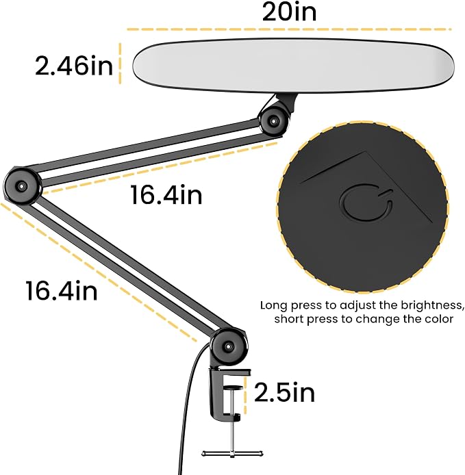 3000 Lumens Adjustable LED Desk Lamp & Task Lamp - Image 4