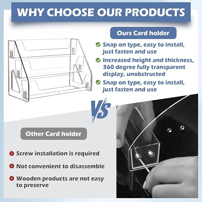 CELSOL 2 Pack Upgraded 3 Tier Acrylic Card Display Stand, Greeting Cards - Image 4