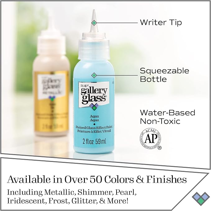 Gallery Glass, Amethyst Stained Glass 2 fl oz Brilliant Smooth Finish Paint - Image 8