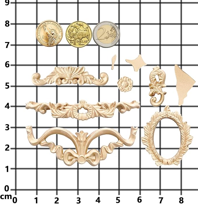 Art Mold for Polyclay Air Dry Clay Plaster, Wreath and Frame - Image 5